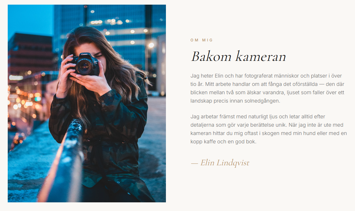 Elin Fotograf – skärmbild 2