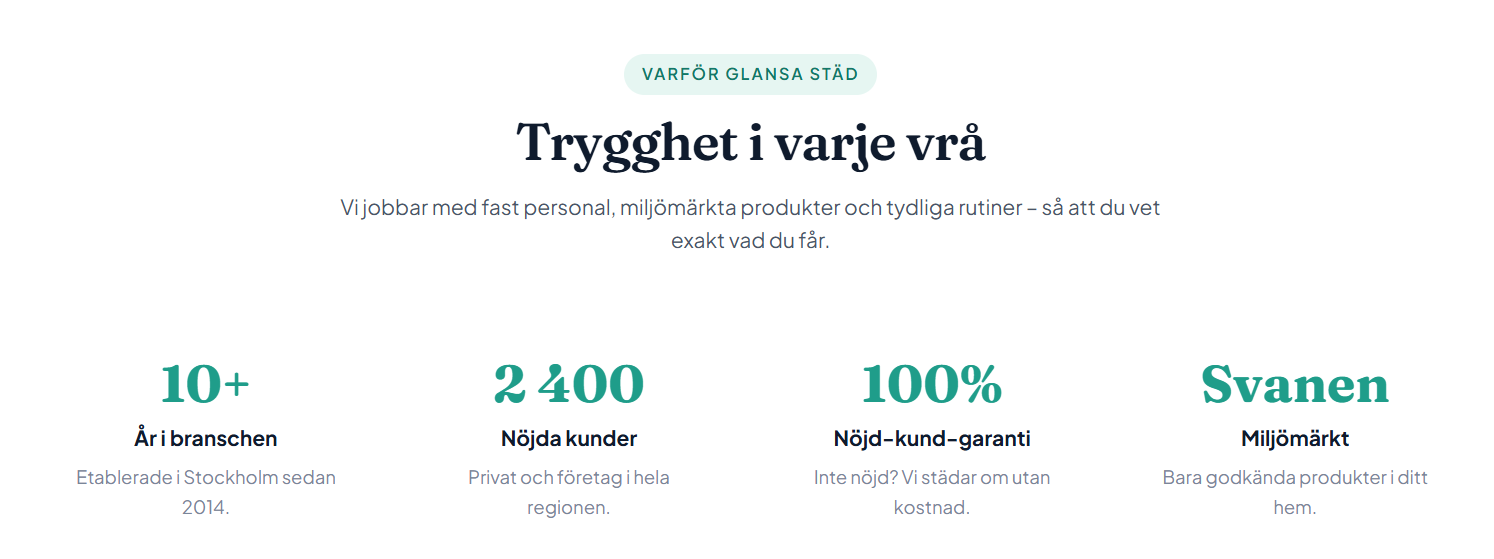Glansa Städ – skärmbild 3
