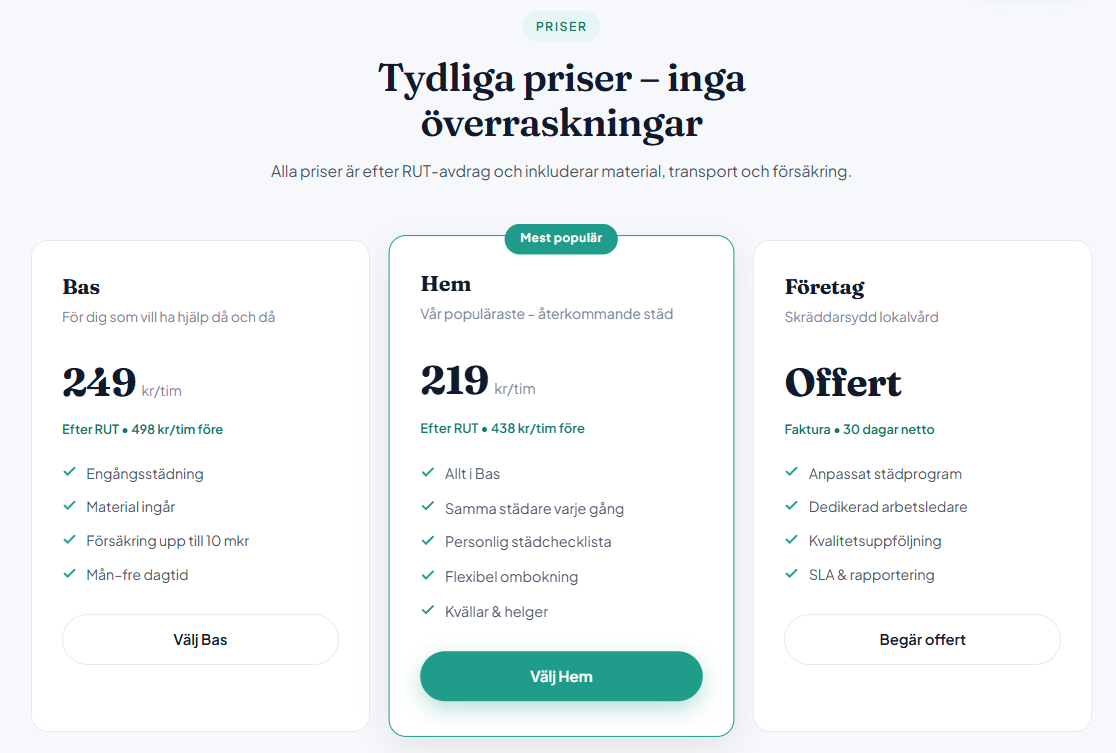 Glansa Städ – skärmbild 4