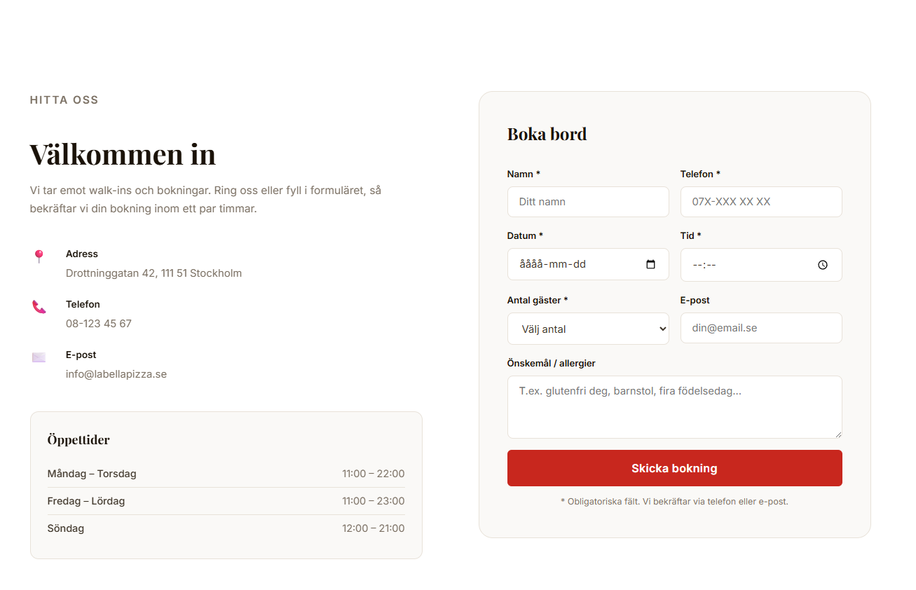 La Bella Pizza – skärmbild 4
